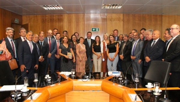 Frente Parlamentar Mista e Instituto Servir Brasil se reúnem com Ministro da Previdência Carlos Lupi.